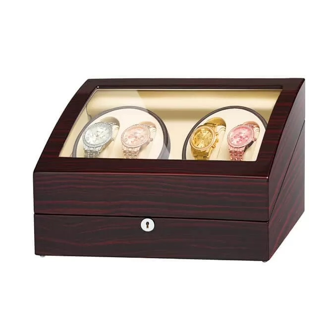 Maselex 4 Watch Winder Box for Automatic Watches with 6 Storages 