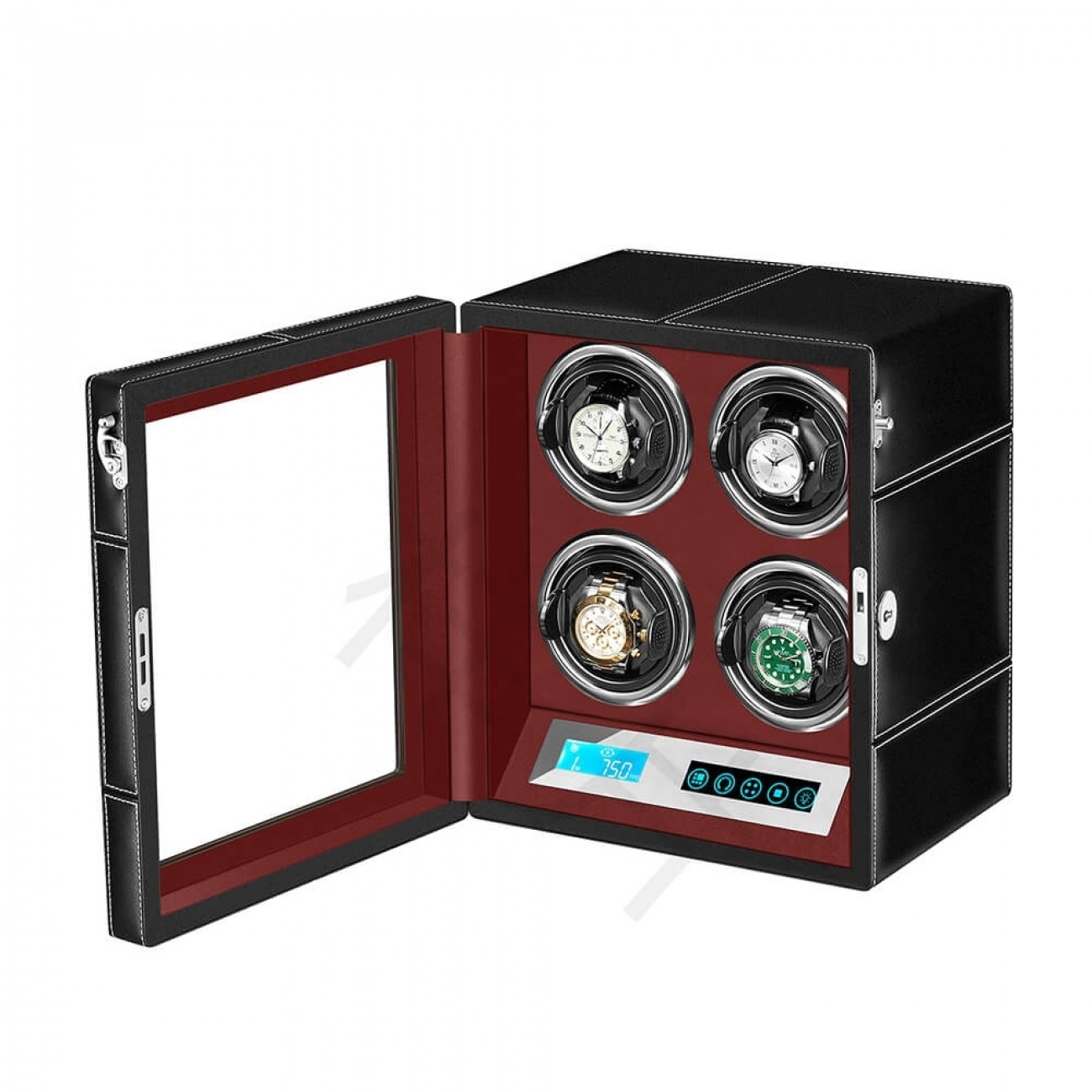 LEELLY Automatic Watch Winder Box PU Watch Winders, India | Ubuy