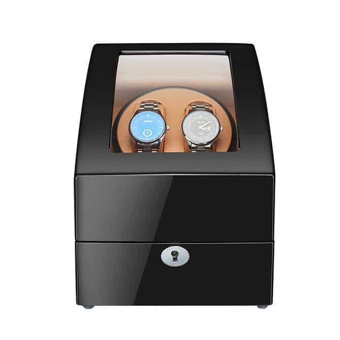 Black Double Watch winders and 3 Storages