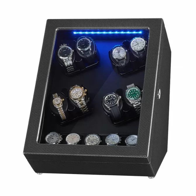 8 Watch Winder for Automatic Watches with 5 Storages, 21 Rotation Mode 