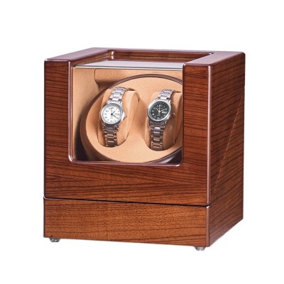 NEWTRY Automatic Watch Winder Double Watches Winder Boxes with Blue Light  Quiet