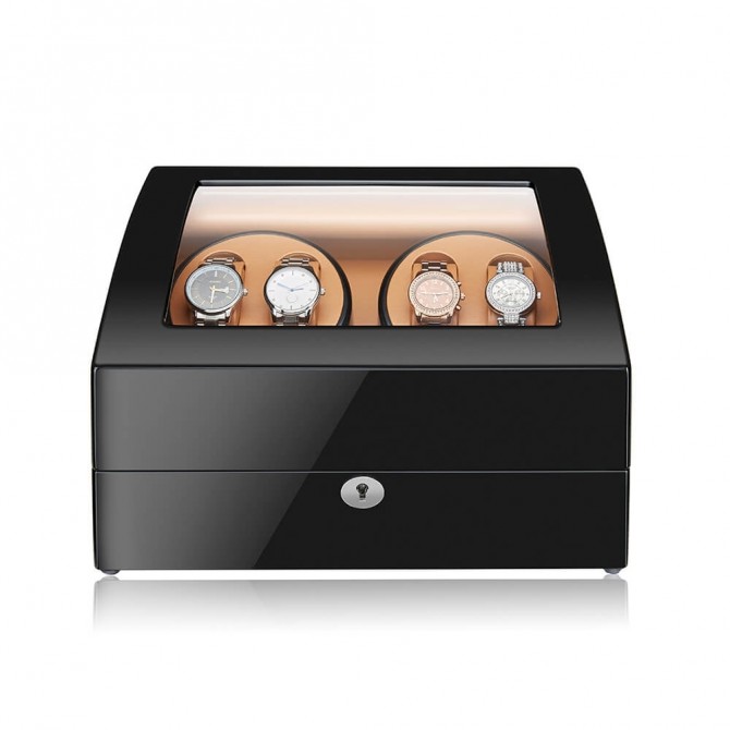 4 Watch Winders and 6 Storages - Black