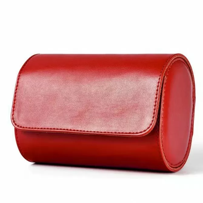 Jqueen Leather Double Watch Roll red