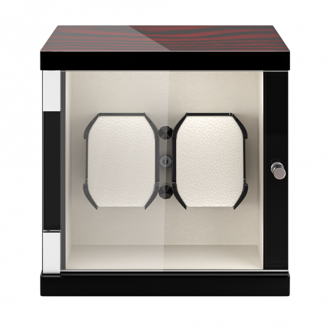  Jqueen Vertical Double Watch Winders Ebony Wood