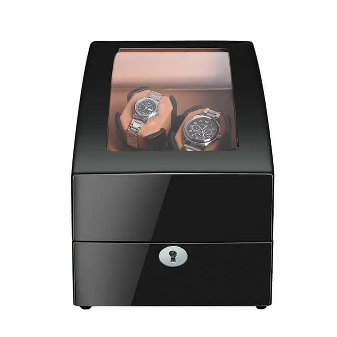 Sepano Automatic Watch Winder for 2 Watches, Double Watch Winder, Watch Winders with 3 Watch Storage Spaces