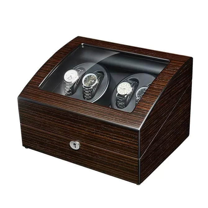 Maselex Automatic Quad Watch Winder With 6 Storage Case for Man/Woman's Watches-21 Rotation Modes