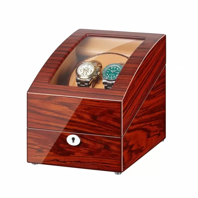 Double Watch winders with 3 storages -Rosewood 