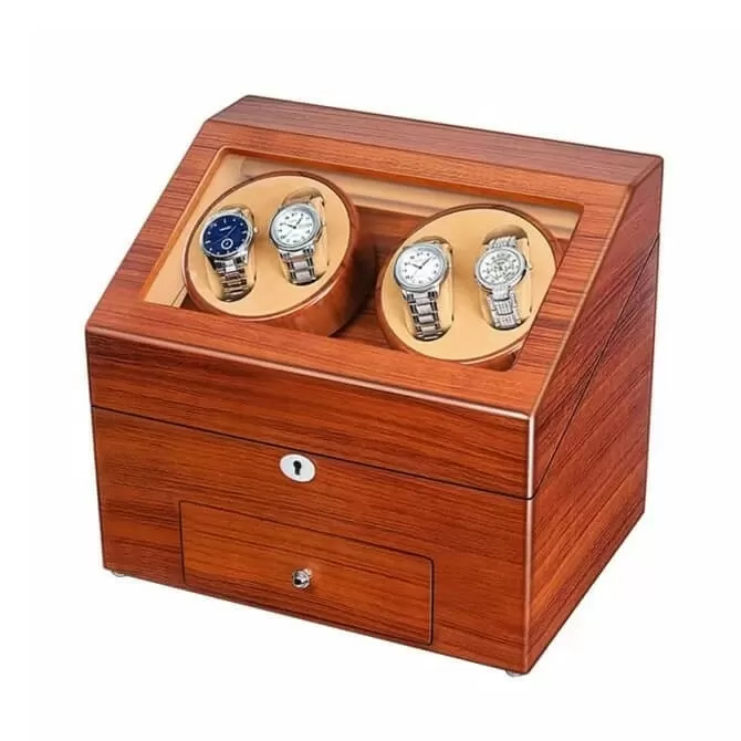 4 Automatic Wood Watch Mover Display Box