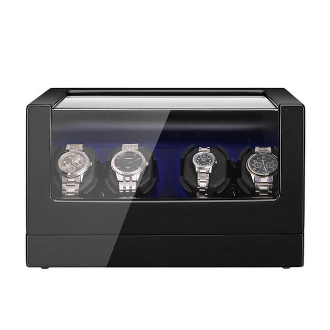 Sepano Watch Winder for 4 Automatic Watches, LED Illumination, Wooden Shell Piano Paint Watch Winder 