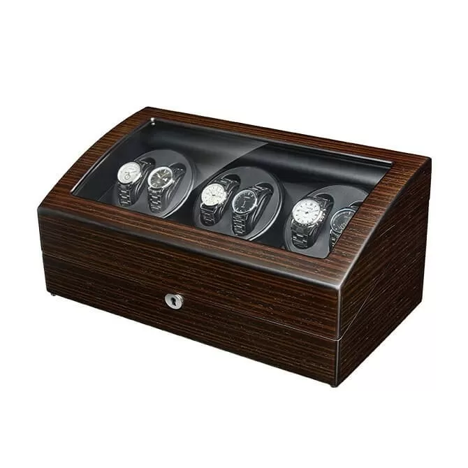 New Maselex Automatic Six Watch Winders for Man/Woman's Watches-21 Rotation Modes