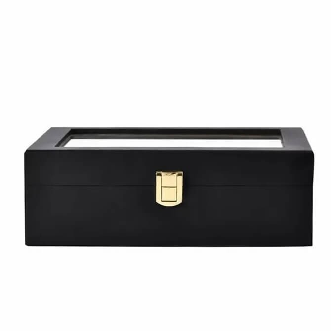 Watch Box for Men - 10 Slot Watch Case Black