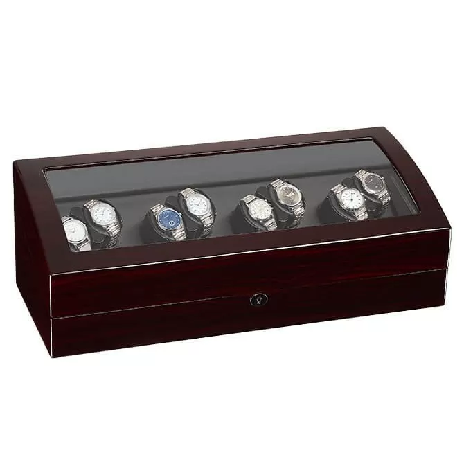 Watch Winder for Automatic Watches 8+9 with Quiet Mabuchi Motor - Ebony