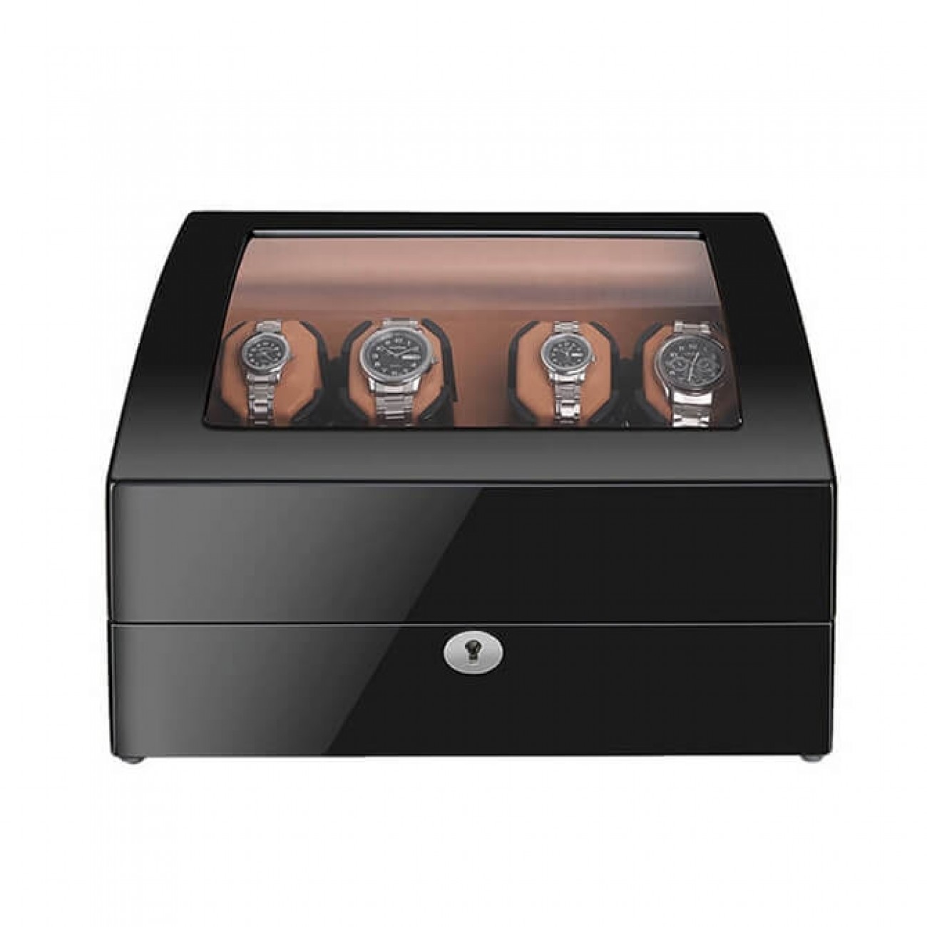 Sepano Watch Winder, Automatic 4 Watch Winder in Wood Shell with 6