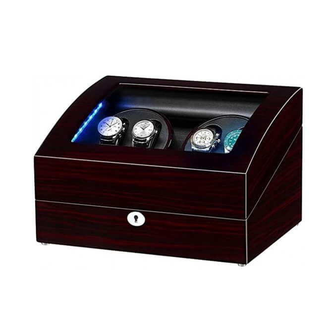 Maselex Automatic Quad Watch Winder with LED Light