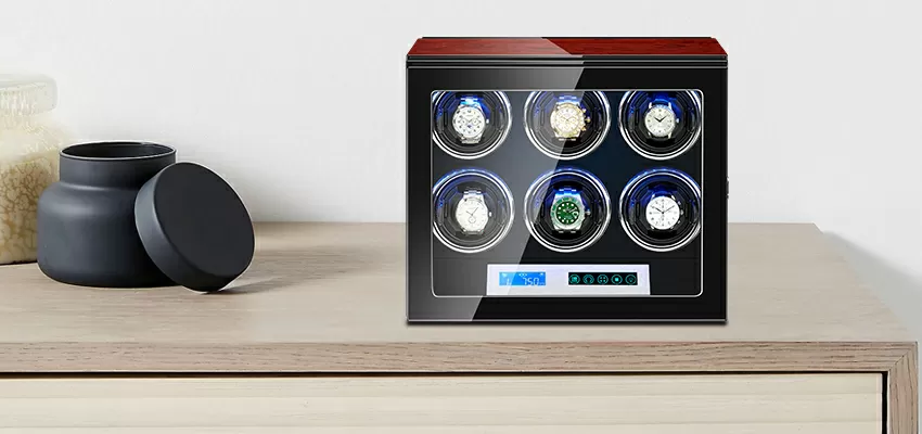 BARRINGTON Automatic Double Watch Winder with Silent Japanese Motor Multi  Rotation ＆ Turns Per Day Modes LED Digital Display Simple Touch Opera  通販