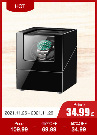 LCD Screen Black Red Leather Watch Winder 9 Watches with Quiet Motors