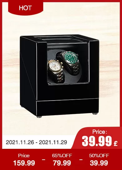 4 Rotation Modes Watch Winding Case Display Box with Silent Motor and Flexible Pillows Fit Lady and Man Watches
